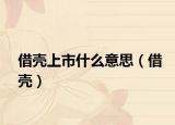 借壳上市什么意思（借壳）