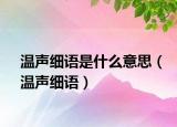 温声细语是什么意思（温声细语）