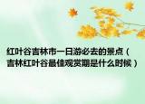 红叶谷吉林市一日游必去的景点（吉林红叶谷最佳观赏期是什么时候）