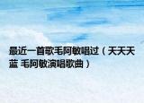 最近一首歌毛阿敏唱过（天天天蓝 毛阿敏演唱歌曲）