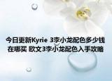 今日更新Kyrie 3李小龙配色多少钱 在哪买 欧文3李小龙配色入手攻略