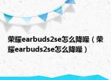 荣耀earbuds2se怎么降噪（荣耀earbuds2se怎么降噪）