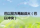 巴以双方再起战火（巴以冲突）