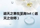 遮天之意在至高txt（遮天之帝师）