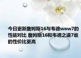 今日更新詹姆斯16与韦德wow7的性能对比 詹姆斯16和韦德之道7谁的性价比更高