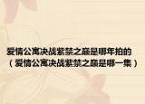 爱情公寓决战紫禁之巅是哪年拍的（爱情公寓决战紫禁之巅是哪一集）