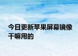 今日更新苹果屏幕镜像干嘛用的