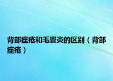 背部痤疮和毛囊炎的区别（背部痤疮）
