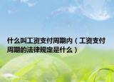 什么叫工资支付周期内（工资支付周期的法律规定是什么）