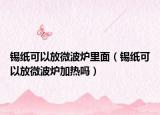 锡纸可以放微波炉里面（锡纸可以放微波炉加热吗）
