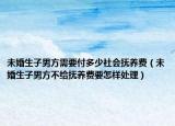 未婚生子男方需要付多少社会抚养费（未婚生子男方不给抚养费要怎样处理）