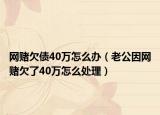 网赌欠债40万怎么办（老公因网赌欠了40万怎么处理）
