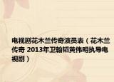 电视剧花木兰传奇演员表（花木兰传奇 2013年卫翰韬黄伟明执导电视剧）