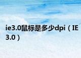 ie3.0鼠标是多少dpi（IE3.0）