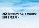唐朝有李靖这个人吗（唐朝有李越这个靖王吗）