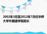 2002年3月至2012年7月任华侨大学外国语学院院长