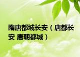 隋唐都城长安（唐都长安 唐朝都城）