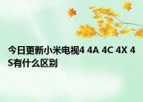 今日更新小米电视4 4A 4C 4X 4S有什么区别