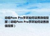 动哈Pom Pro手环如何设置微信提醒（动哈Pom Pro手环如何设置微信提醒）
