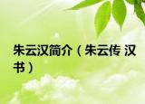朱云汉简介（朱云传 汉书）