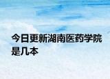 今日更新湖南医药学院是几本
