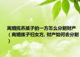 离婚抚养孩子的一方怎么分割财产（离婚孩子归女方, 财产如何去分割）