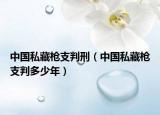 中国私藏枪支判刑（中国私藏枪支判多少年）