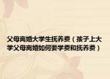 父母离婚大学生抚养费（孩子上大学父母离婚如何要学费和抚养费）