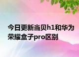今日更新当贝h1和华为荣耀盒子pro区别