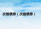 次级债券（次级债券）