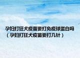 孕妇打狂犬疫苗要打免疫球蛋白吗（孕妇打狂犬疫苗要打几针）