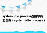 system idle process占用率高怎么办（system idle process）