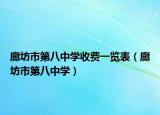 廊坊市第八中学收费一览表（廊坊市第八中学）