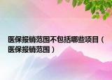 医保报销范围不包括哪些项目（医保报销范围）