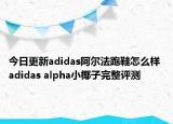 今日更新adidas阿尔法跑鞋怎么样 adidas alpha小椰子完整评测