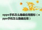 oppo手机怎么隐藏应用图标（oppo手机怎么隐藏应用）