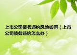 上市公司债务违约风险如何（上市公司债务违约怎么办）