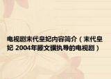 电视剧末代皇妃内容简介（末代皇妃 2004年滕文骥执导的电视剧）