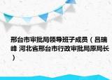 邢台市审批局领导班子成员（吕瑞峰 河北省邢台市行政审批局原局长）
