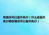 啥情况可以监外执行（什么是监外执行哪些情况可以监外执行）