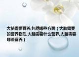 大脑需要营养,包括哪些方面（大脑需要的营养物质,大脑需要什么营养,大脑需要哪些营养）