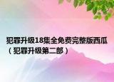 犯罪升级18集全免费完整版西瓜（犯罪升级第二部）
