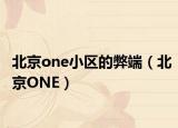 北京one小区的弊端（北京ONE）