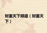财富天下频道（财富天下）
