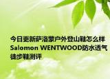 今日更新萨洛蒙户外登山鞋怎么样 Salomon WENTWOOD防水透气徒步鞋测评