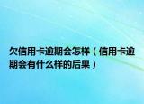 欠信用卡逾期会怎样（信用卡逾期会有什么样的后果）