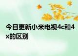 今日更新小米电视4c和4x的区别