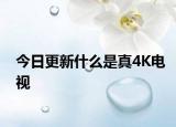 今日更新什么是真4K电视