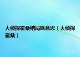 大侦探霍桑结局啥意思（大侦探霍桑）