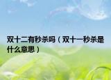 双十二有秒杀吗（双十一秒杀是什么意思）
